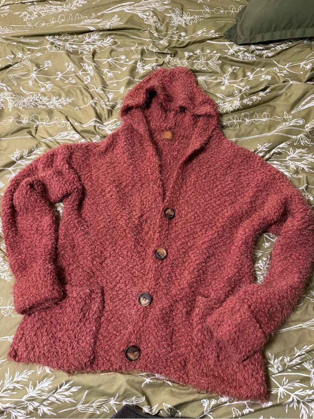 POL Dusty Rose Teddy Hooded Jacket
